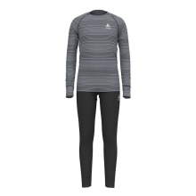 Odlo Long Sleeve Shirt + Trousers Active Warm Eco (warm, soft, brushed inside) Underwear grey/black Kids